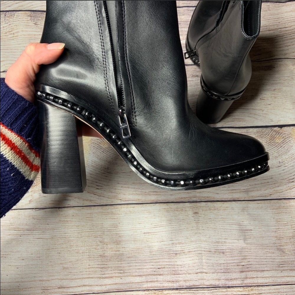 Coach justina bootie leather heels - Picture 2 of 6